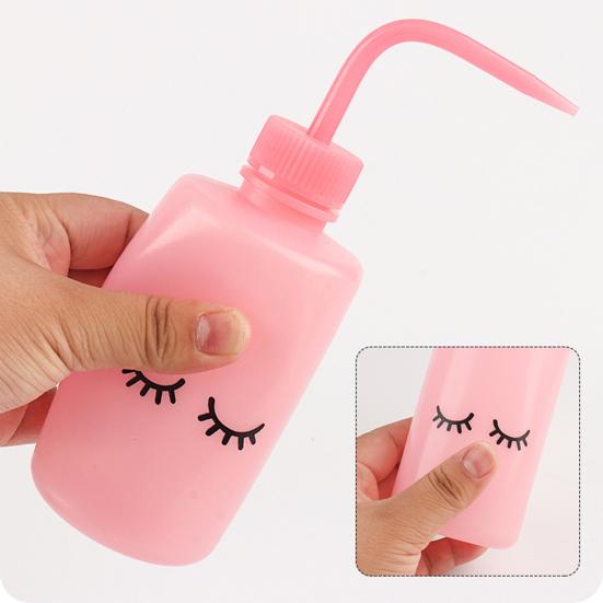 Бутылочка для очищения ресниц с изогнутым носиком 250 мл Инструмент для снятия макияжа с бровей и ухода за ресницами Многоразовая бутылочка с дозатором для салона красоты и домашнего использования
