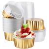 10pcs Small Baking Pudding Cake Mold Cake Tool Tinfoil Box Gifts Aluminum Foil Tin Cup