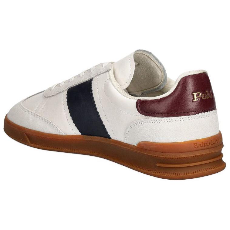 Polo Ralph Lauren Hrt Aera Pp Кожа Круглый Носок На Шнуровке Низкие Кроссовки Мужские кроссовки Белый 809954902001