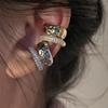1Pcs Fashion Zircon Double-layer Ear Cuff No Piercing Earring Trendy Punk Metal Geometric Ear Clip For Women Jewelry
