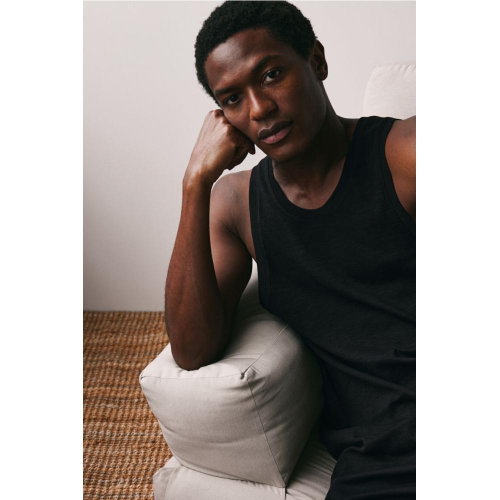 HM Пижама без рукавов Топ Шорты Черный