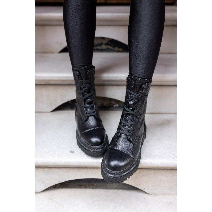 Women's Genuine Floter Leather Thick Soled Boots