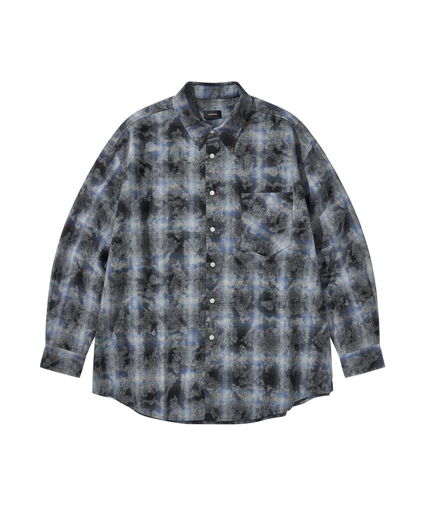 LIBERE Western Ombre Shirts / Navy