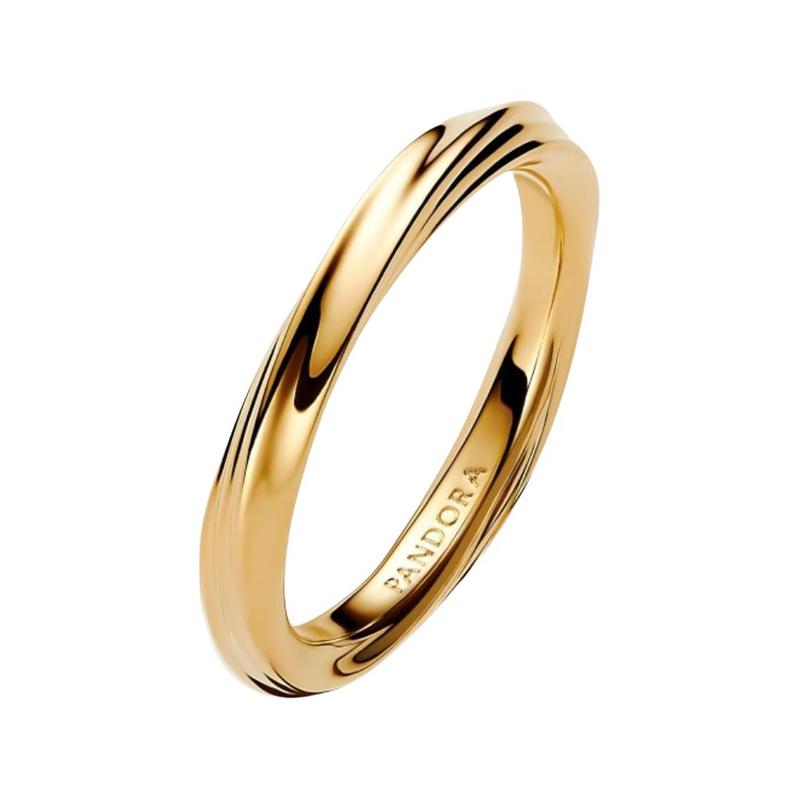 Pandora Original design alloy ring women's gold gold 60