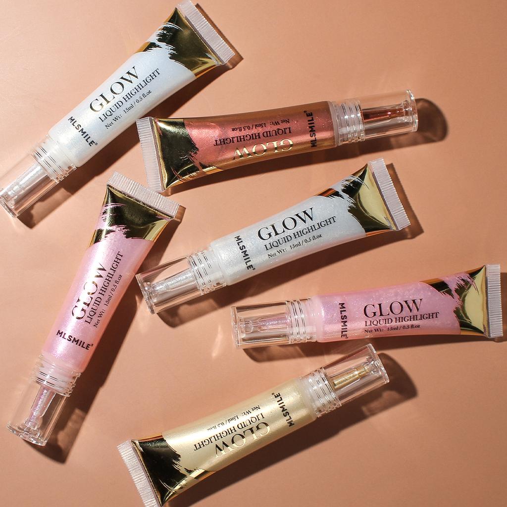 MLSMILE 5-цветная жидкая высокоглянцевая контурирующая жидкость, полнотелая высокоглянцевая осветляющая натуральная трехмерная перламутровая осветляющая жидкость