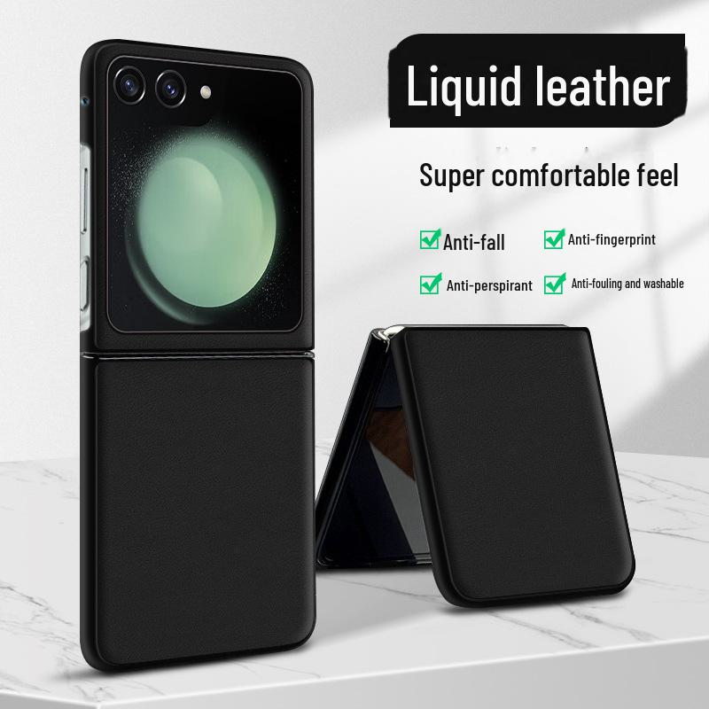 Чехол из жидкой кожи Samsung ZFlip5: Защита от падений и обрастания в одном элементе.