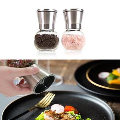 1/2/3/4 шт. Круглая мельница для соли и перца, ручная мельница для специй, набор с регулируемой степенью помола