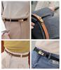 Women's Adjustable Genuine Leather Alligator Pattern Belt
