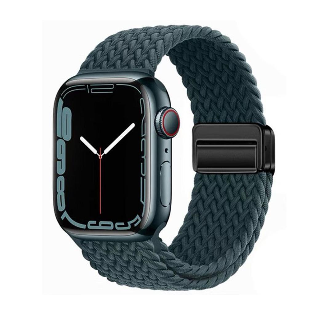 Magnetic Nylon Strap Adjustable Buckle for Apple Watch Strap Ultra2 49mm 45mm 44mm 41mm 40mm 38mm Band for Apple Watch Band iWatch 9 8 7 6 5 4 3 2 SE