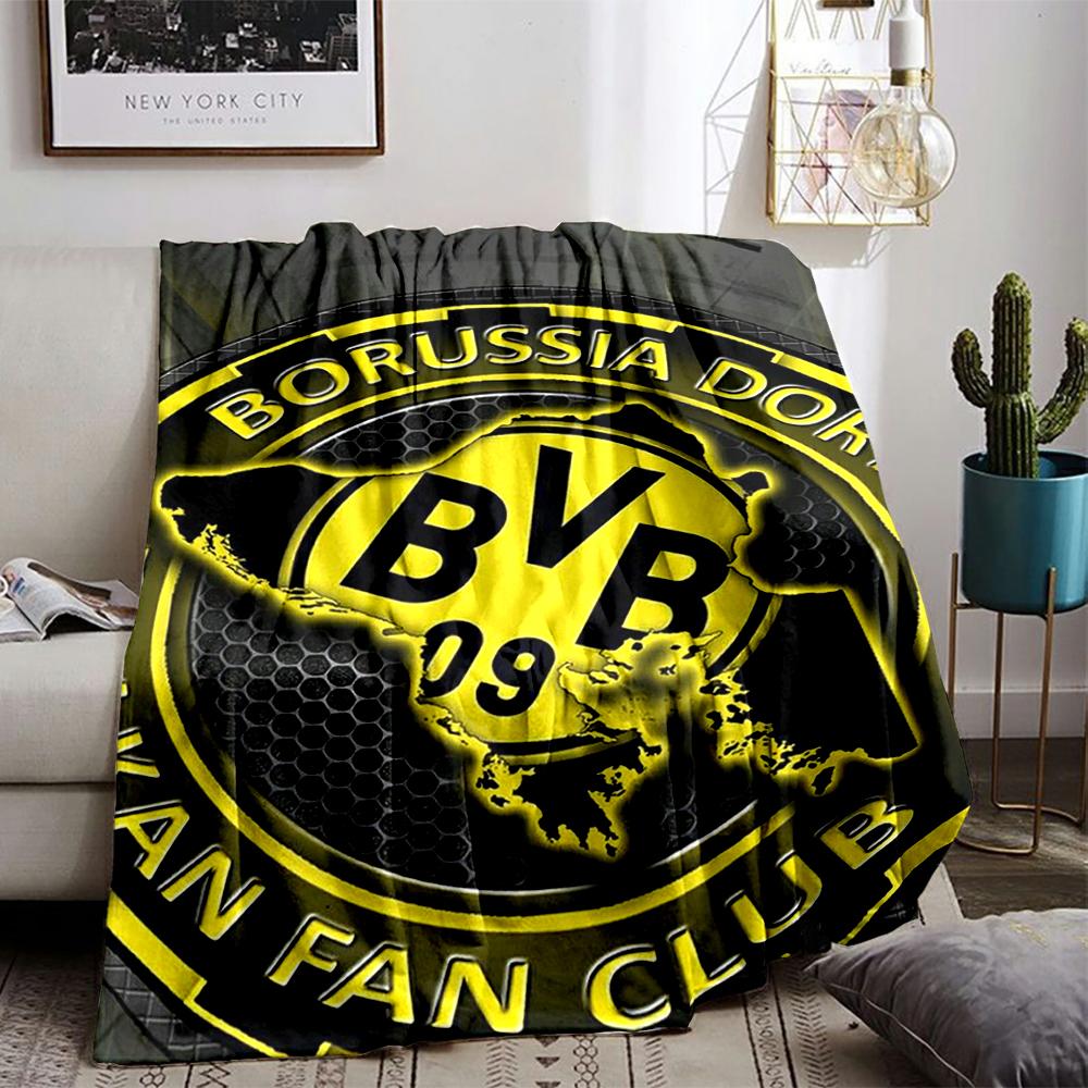 BVB Dortmund Fan Club Emblem Flannel blanket for bedroom, living room, sofa, and nap
