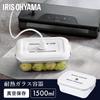 Стеклянный контейнер Iris Ohyama, термостойкий, 1500 мл, подходит для микроволновой печи, духовки и посудомоечной машины, легко чистится, для хранения жидкостей, с индикатором срока годности,