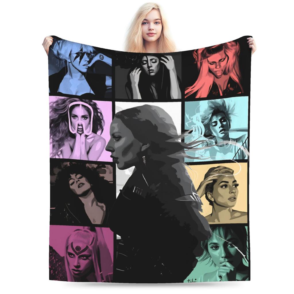 Леди Гага The Mayhem Ball 2025 Тур по Великобритании Пледы Теплый Мягкий Плюшевый Плед Для Детей Домашний Декор Фланелевое Покрывало Постельное Покрытие