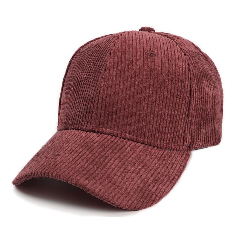 2023 New Solid Color Corduroy Baseball Caps Snapback Caps Casquette Autumn Winter Hat Casual Hip Hop Dad Hats for Men Gorras