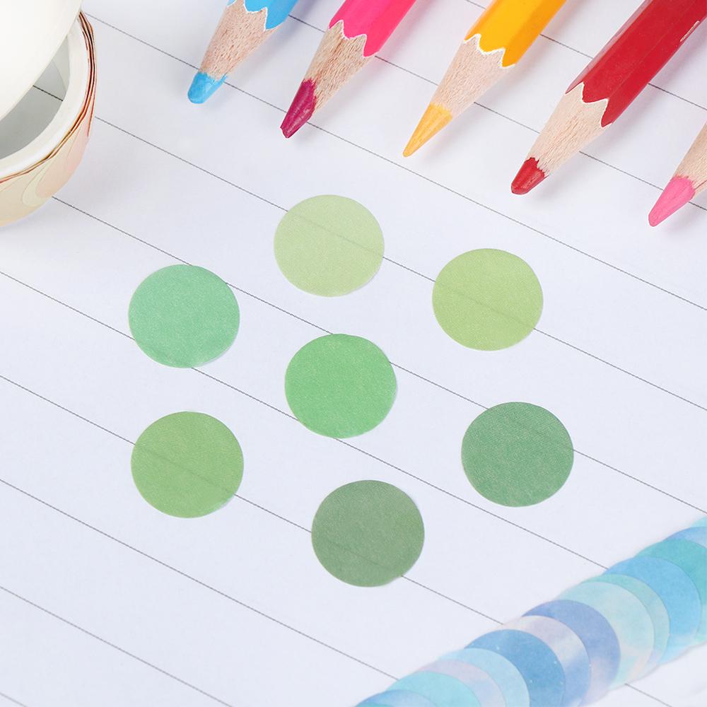 Japanese Stationery Adhesive Tape Round Stickers Label Colorful Dots Washi Tapes Masking tape