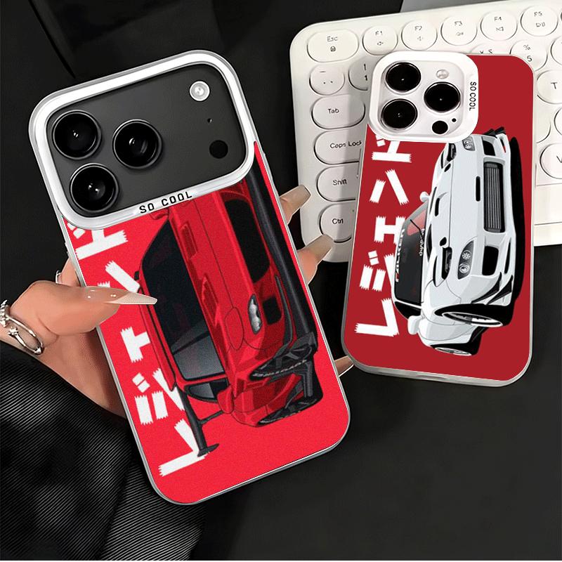 Мягкий чехол для телефона JDM Tokyo Drift Sports Car для iPhone 15 16 17 Pro Max 17Air 16E 14 Plus 13 12 Mini Ударопрочный чехол Задняя крышка