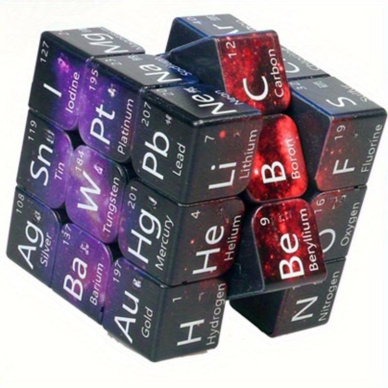 Головоломка 3x3 с дизайном периодической таблицы - образовательная задача по химическим элементам, звездное небо высокой четкости, многомерная головоломка