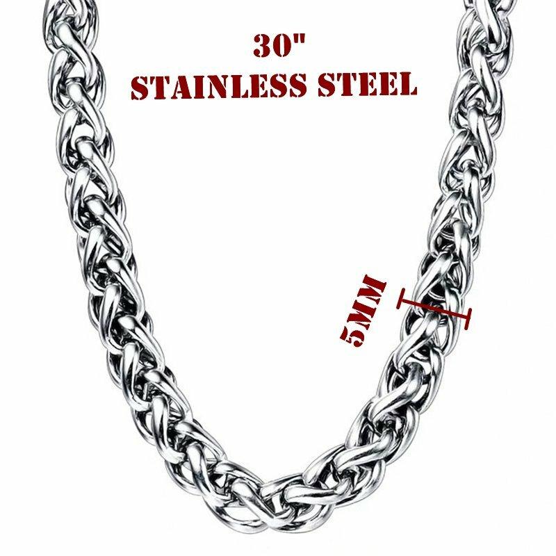 Крутая мужская 30-дюймовая нержавеющая сталь огромная большая подвеска в виде пистолета АК-47 на цепочке