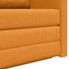 Sofa Bed 110 cm Dark Yellow Fabric
