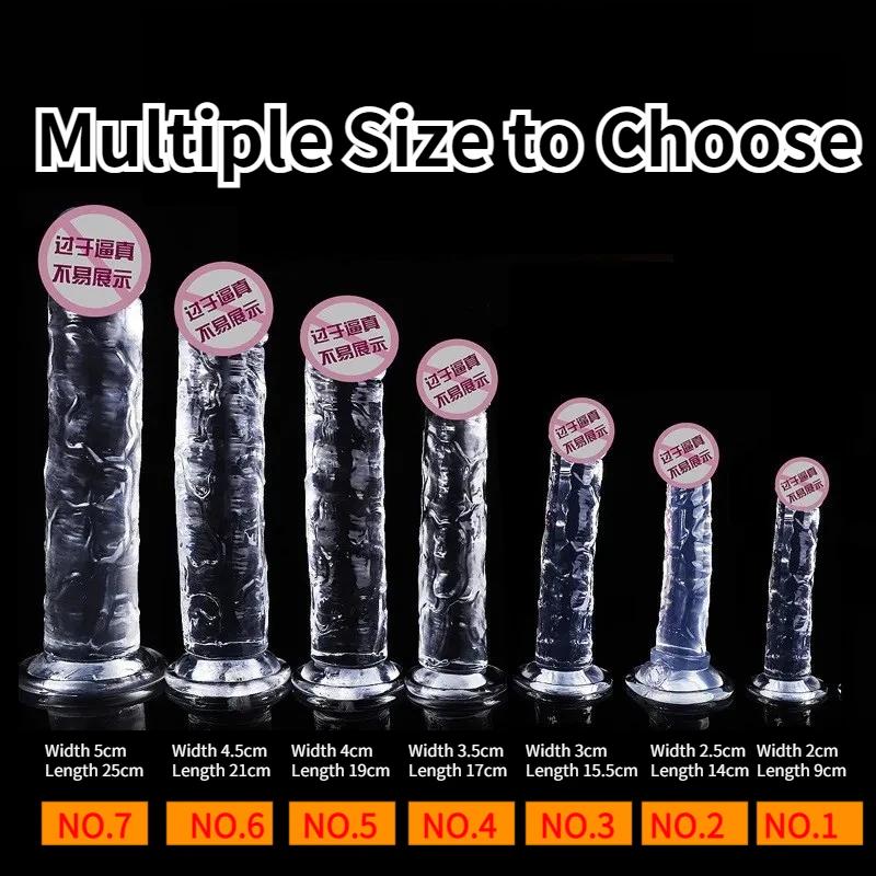 Реалистичный Большой Дилдо 7 Размеров Женские Эротические Анальные Секс-Игрушки Дилдо Присоска Желейный Член Гей Мягкий Клитор Вагинальные Мастурбаторы Пенис