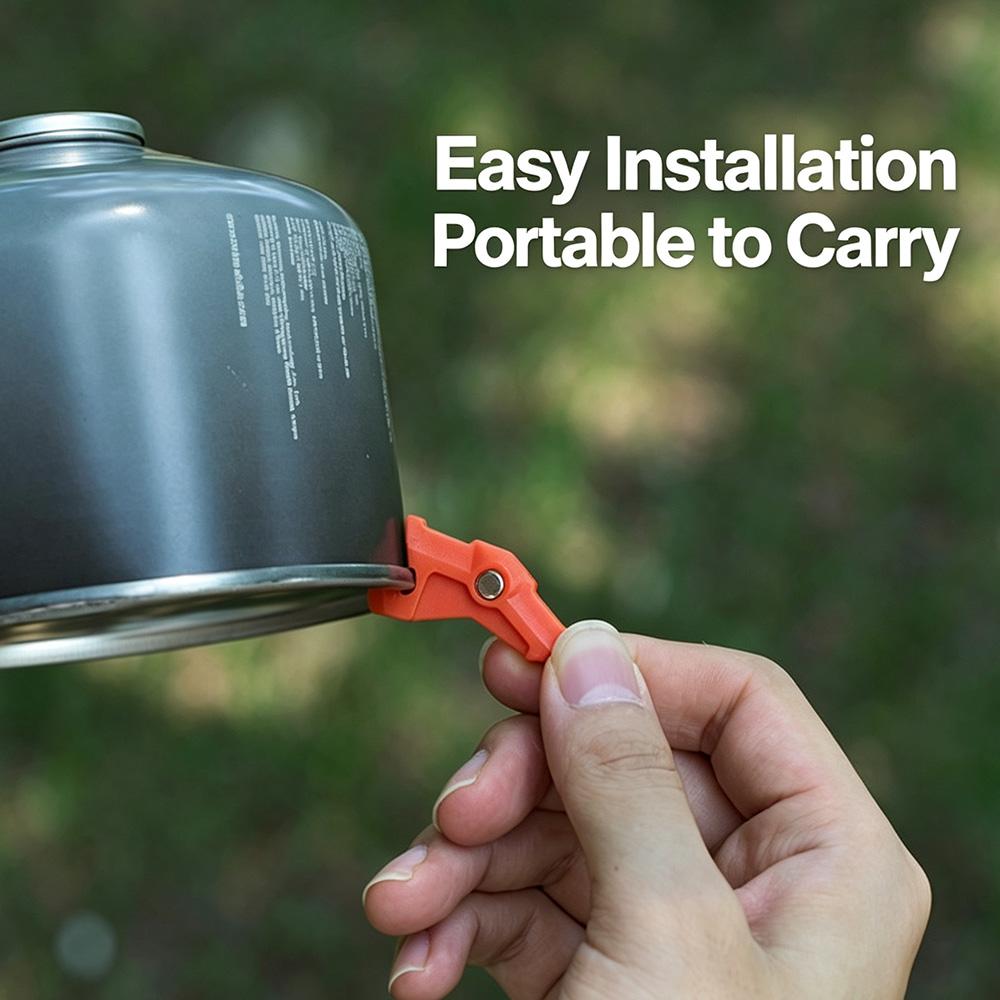 Foldable gas tank support, bottle holder support, tripod, stove base, stabilizer, portable camping burner, flat-head tripod