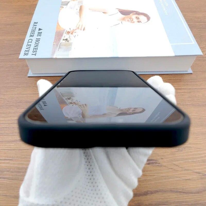 Магнитный матовый чехол для iPhone 15 14 13 12 11 Pro Max iPhone15 15Pro 14Pro для Magsafe Mag Safe с беспроводной зарядкой и крышками для объективов