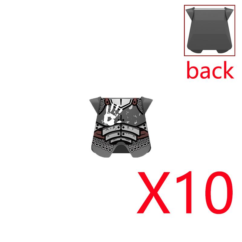 MOC Medieval Building Blocks Soldier Figures Weapons Accessories Armor Shield Flag Transport Ox Horse Mini Brick Toy Gift X010