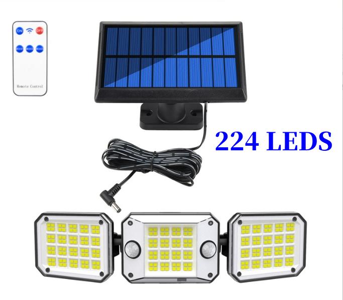 Outdoor Solar Lights 224/342LEDS Dual Induction Solar Motion Sensor Lights Solar Wall Lamp With 3 Modes Waterproof Flood Lights