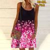 Женское мини-платье с цветочным принтом сломанной лилии, вечернее платье без рукавов, летнее пляжное платье, сарафан