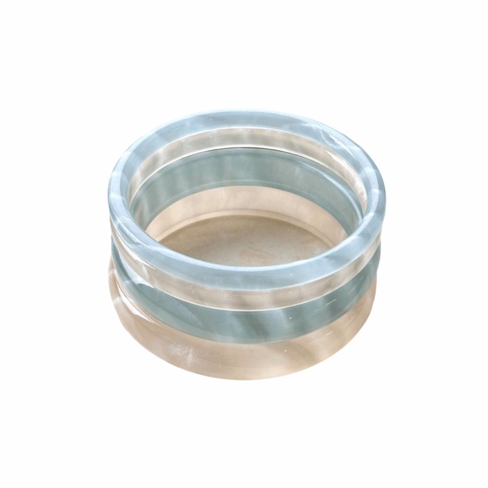 Thin Resin Bracelet Bright Cuff Bracelet New Round Bangles  Women