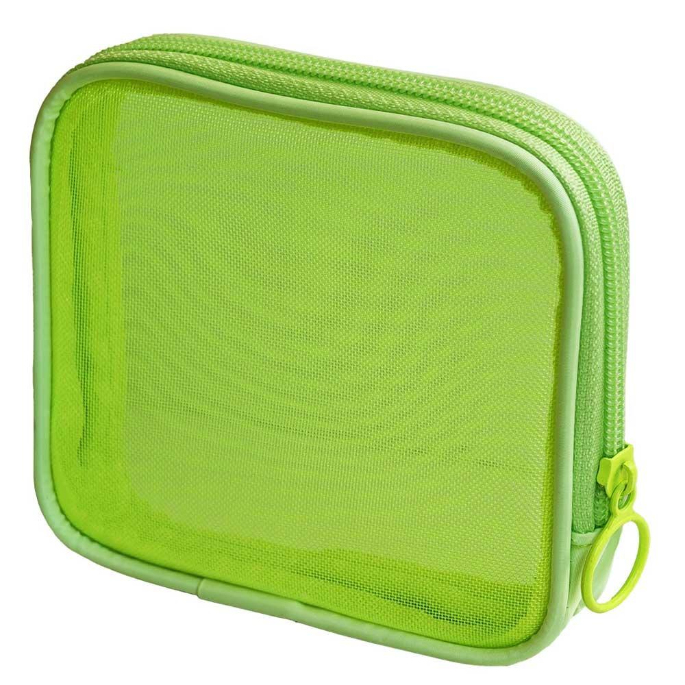 Zipper Design Mesh Storage Bag Mesh Lipstick Cosmetic Pouch Simple Data Cable Storage Bag