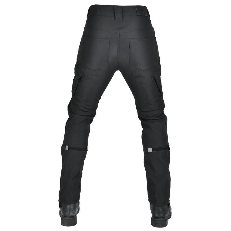 Mens Winter Motorcycle Riding Pants Waterproof Fleece-Lined Windproof High-Waist Protective Trousers With Silicone Grip