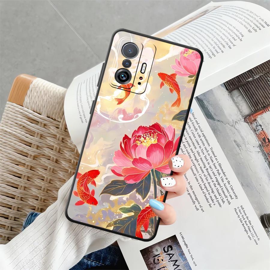 Масляная живопись Цветочный чехол для Xiaomi Mi 11 10T 11T 12 12X 12T Pro 13 Lite 14 Funda Чехол для телефона