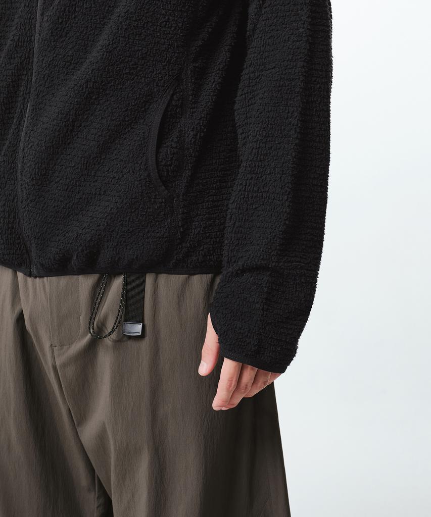 MUSINSA STANDARD [City Leisure] Mesh Fleece Hooded Zip-Up [Black]