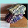 Винтажная летняя кепка-ньюсбой в клетку, легкая, с козырьком от солнца для повседневной носки