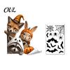Decorative Glass Film Halloween Cartoon Ghost Window Cling, Removable Static Weatherproof Holiday Stickers Sticker, Waterproof Decal, Party