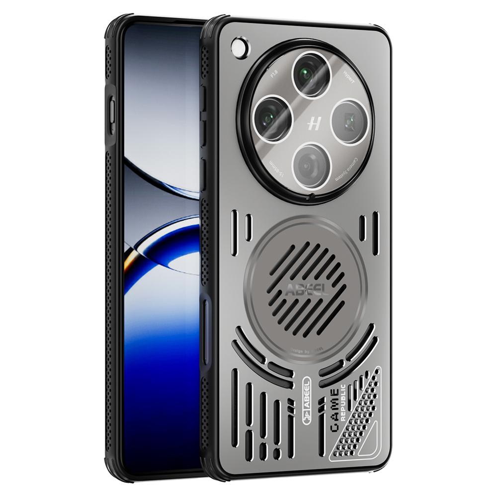 ABEEL For Oppo Find X8 Pro 5G Magnetic Case Aluminium Alloy+PC+TPU Hollow Heat Dissipation Phone Cover