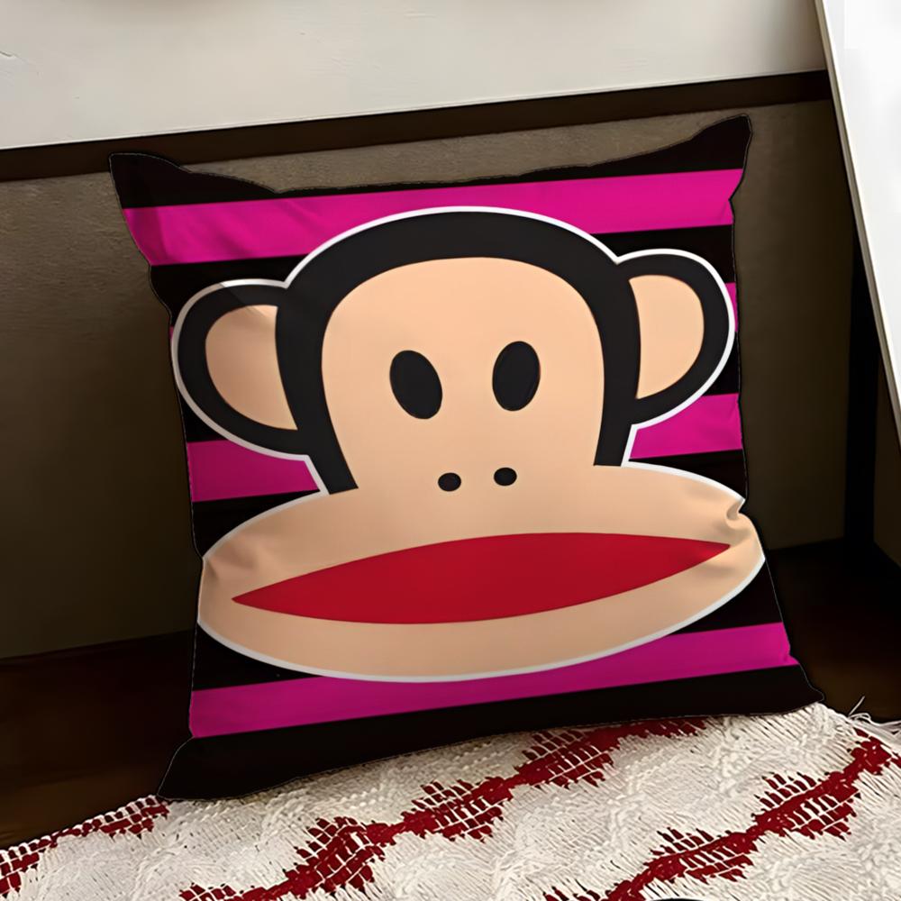 Cartoon PPaul Frank Monkey Cushion Cover Reversible Soft Durable Pillow Cover Home Car MultiScene Use for Daily Comfort