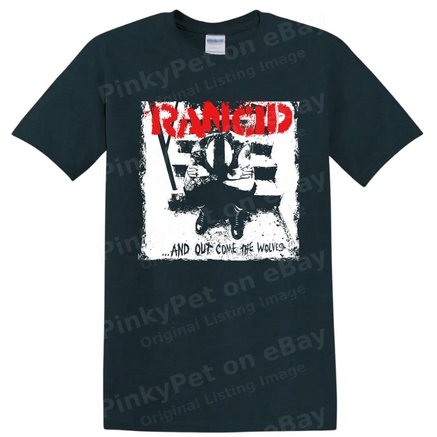 Rancid Punk Rock Band T Shirt Distressed Red Logo Music Fan Graphic Art Tee