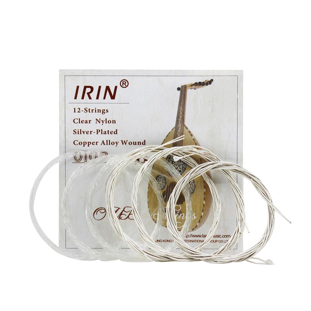 Arabic Oud Strings,Replacement Oud Strings Set String Instrument Accessory Nylon Silver Plated Copper Alloy Wound String