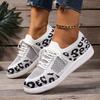 Модные женские повседневные кроссовки Новые леопардовые кроссовки на шнуровке Легкие кроссовки Женские сетчатые дышащие кроссовки Женские 2025 Zapatos De Mujer