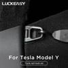 LUCKEASY For Tesla Model Y 2023 Traveling Baggage Fixed Net Modified Trunk Net Bag Storage Organizer Bag Car Accessories