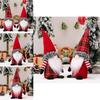Charming Christmas Gnome Figurines With Cozy Plaid Hats Perfect For Festive Decorations