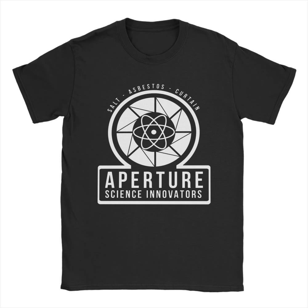 Unisexs Portal Aperture Technology Lab TShirt Gaming Top Novelty ShortSleeve Shirt Couples Pure Cotton Loose Streetwear Top