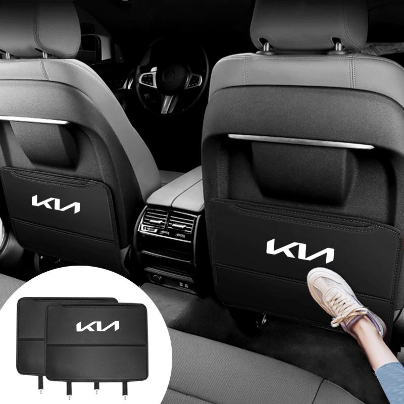 ASFRUQ1 Car Anti-Kick Mats Car Interior Seat Back Protector Cover For KIA KN Sportage GT Rio Ceed Picanto Cadenza Sedona Sorento SELTOS