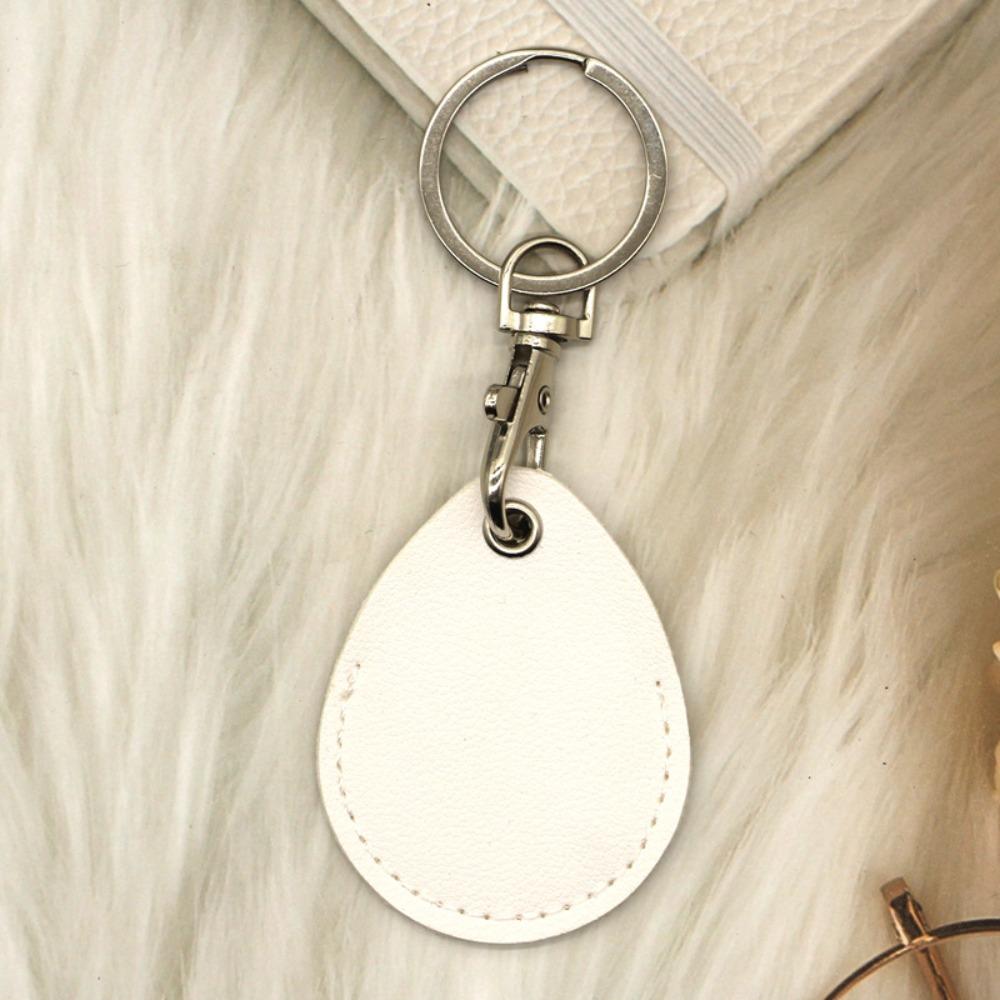 Противокоррозийный кожаный брелок однотонный держатель для пропусков универсальный брелок подвесной аксессуар