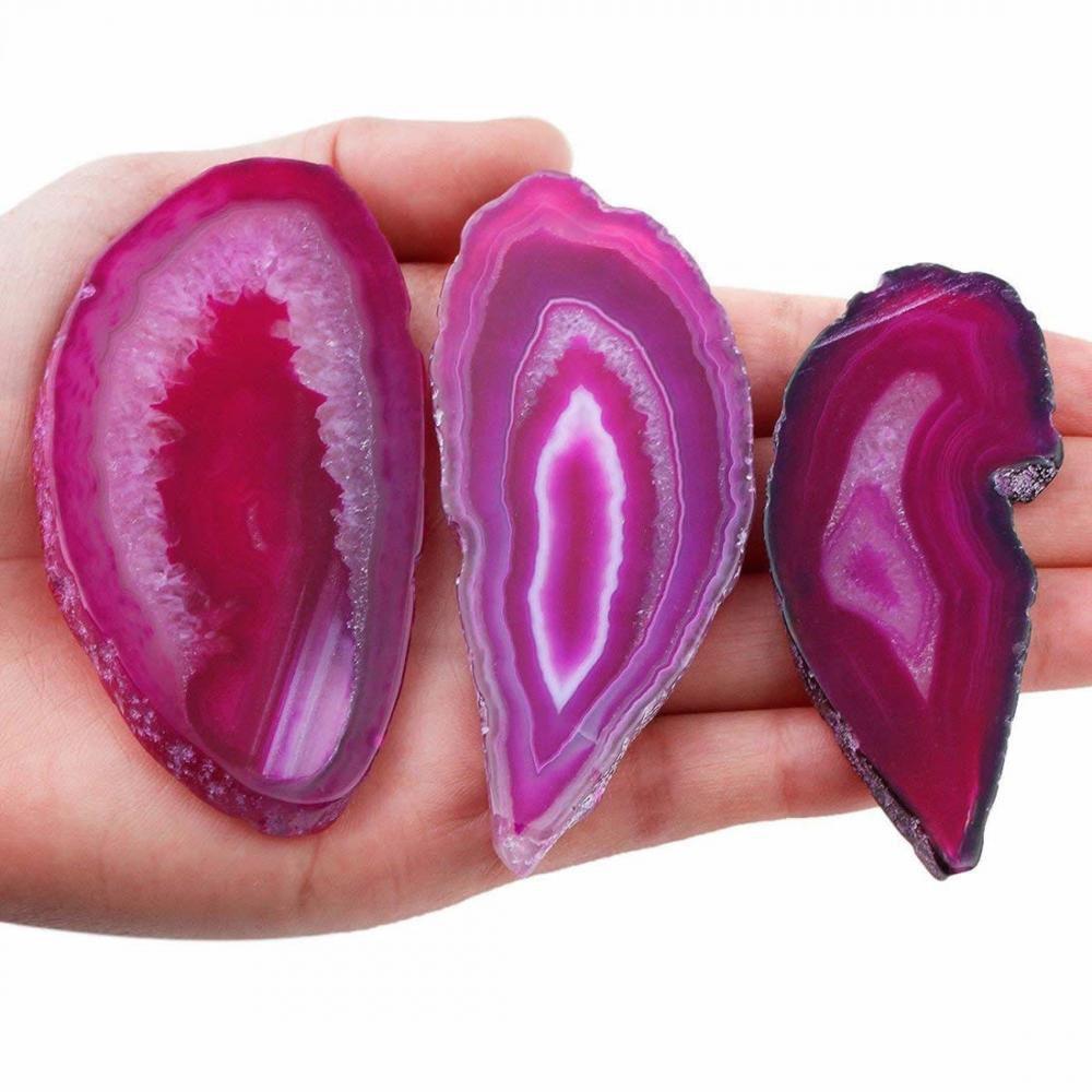 Agate Geode Slice Stone Brazil Healing Jewelry Accessories Home Decoration DIY Quartz Pendant