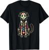 Dog Sugar Skull Dia De Los Muertos Perro Day of The Dead T-Shirt Casual  Four Seasons Daily Graphic T Shirts Unisex Clothing