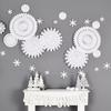 12 шт. Зимние рождественские снежинки в стиле страны чудес, украшения для вечеринки по случаю дня рождения, подвесные белые бумажные веера, гирлянды со снежинками, баннеры