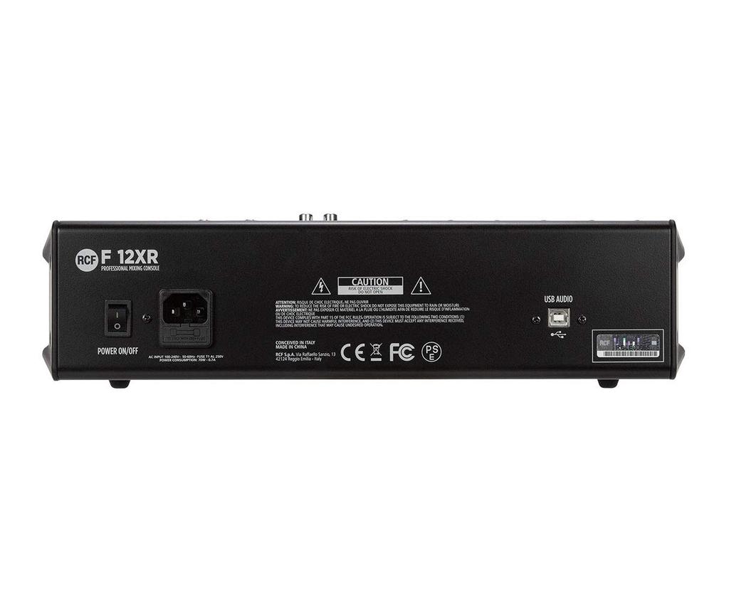 RCF USB interface effector 12CH mixing console F12XR black 2×2 & built-in