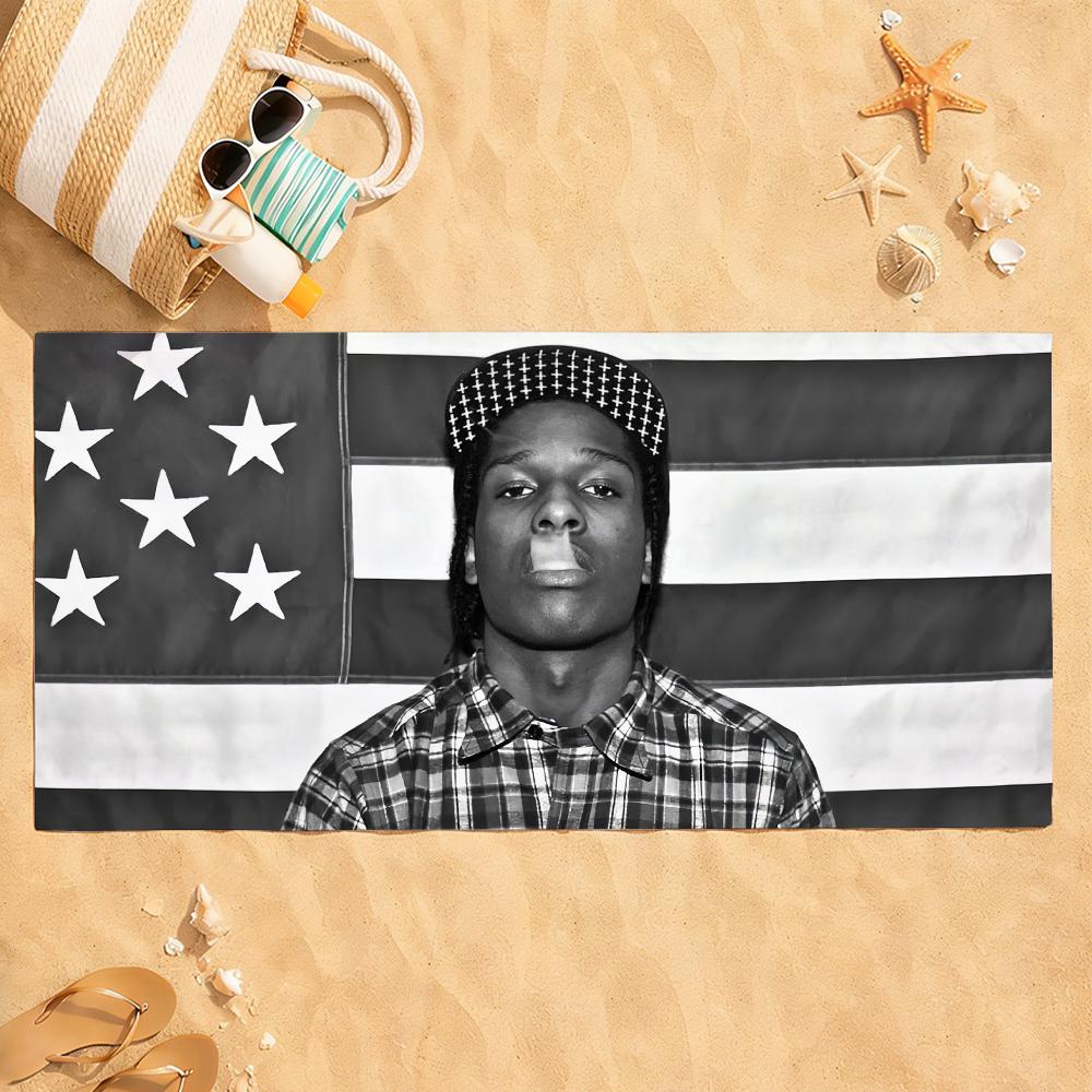 Рэпер A-Asap R-Rocky Не Будь Глупым Полотенце Быстросохнущее Впитывающее Пляжное Полотенце для Спорта, Фитнеса, Плавания и Активного Отдыха